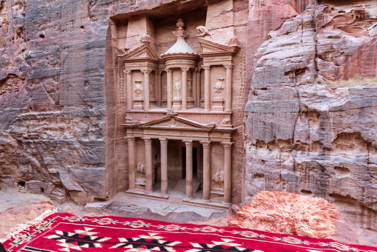 Treasure view from above Petra Jordan