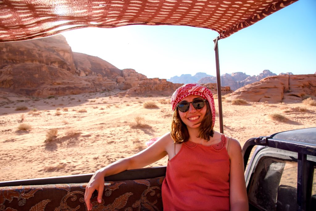 portrait Marina Chirico photo travel in Jordan